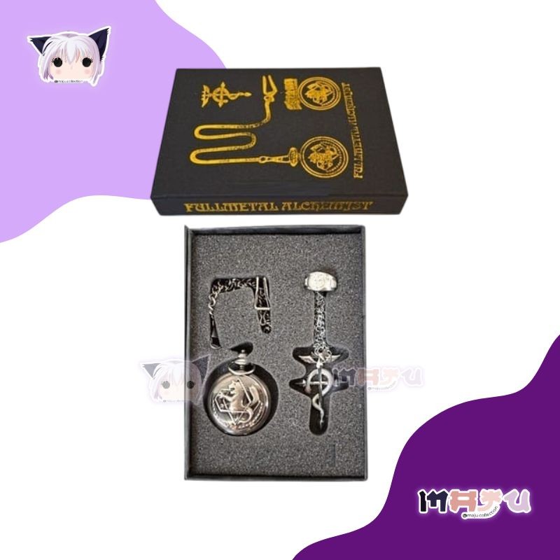 SET RELOJ COLLAR Y ANILLO FULLMETAL ALCHEMIST